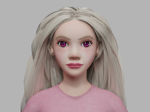 Young blond woman V30847 3D Model