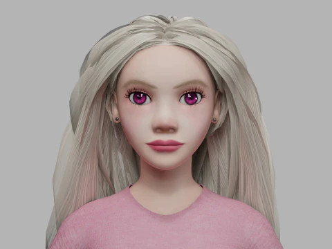 Young blond woman V30847 3D Model