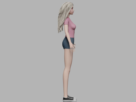 Young blond woman V30847 3D Model