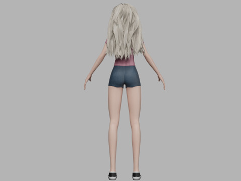 Young blond woman V30847 3D Model