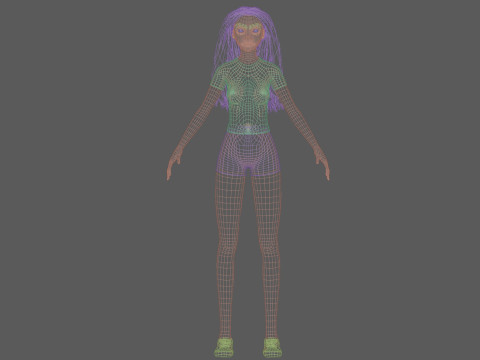 Young blond woman V30847 3D Model