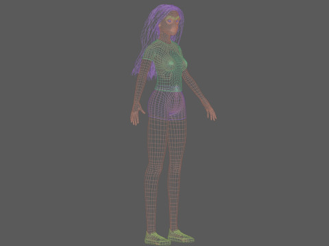 Young blond woman V30847 3D Model
