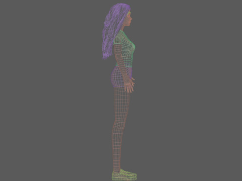 Young blond woman V30847 3D Model