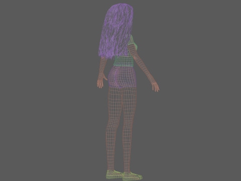 Young blond woman V30847 3D Model
