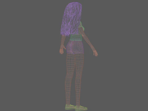 Young blond woman V30847 3D Model