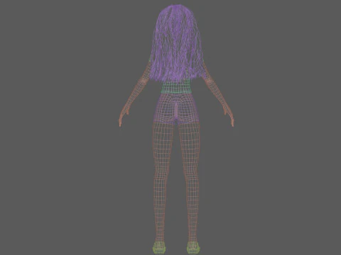 Young blond woman V30847 3D Model