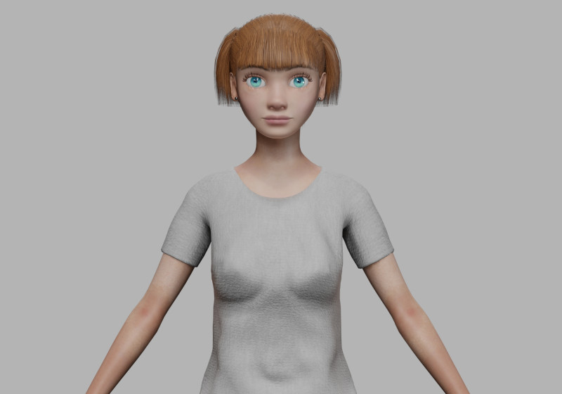 Young cool woman V20297 3D Model .c4d .max .obj .3ds .fbx .stl .blend 