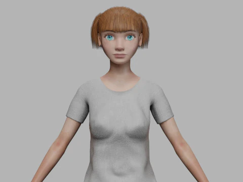 Jovem mulher legal V20297 Modelo 3D