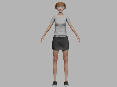 Young cool woman V20297 3D Model