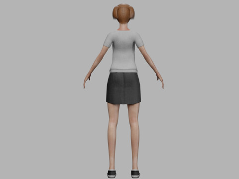 Young cool woman V20297 3D Model