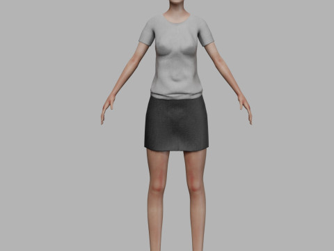 Young cool woman V20297 3D Model