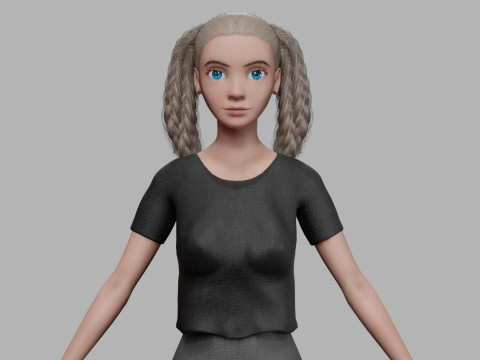 Young pretty woman V35134 3D Model