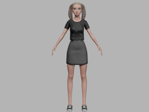 Young pretty woman V35134 3D Model
