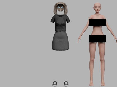 Young pretty woman V35134 3D Model
