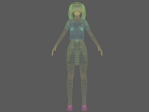 Young pretty woman V35134 3D Model