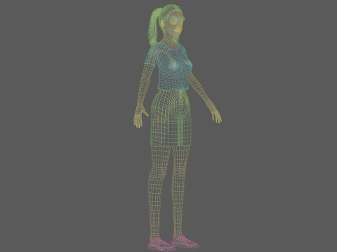 Young pretty woman V35134 3D Model