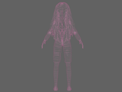Basic cartoon woman V33204 3D Модель