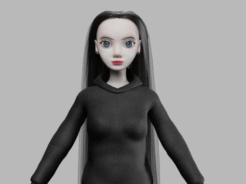 Mulher bonita b&aacute;sica V31046 Modelo 3D