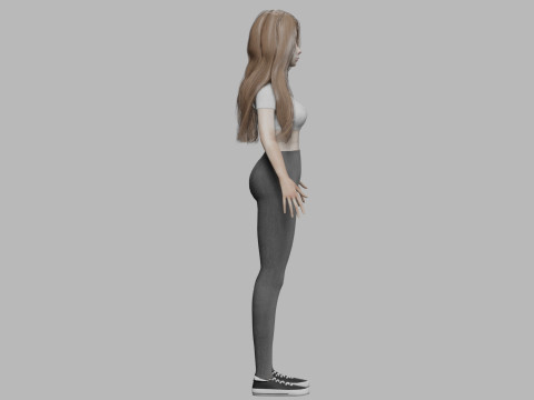 Basic teen woman V26464 3D मॉडल