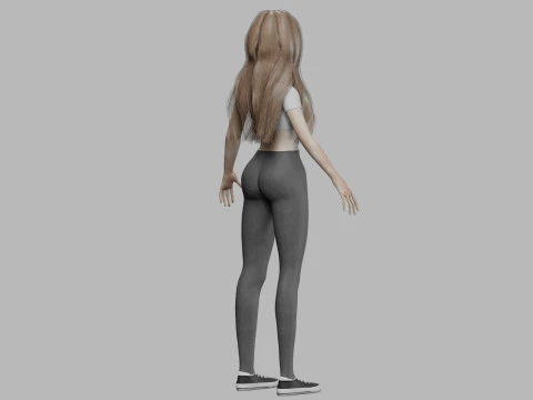 Basic teen woman V26464 3D Model
