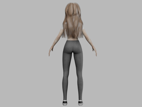 Basic teen woman V26464 3D मॉडल