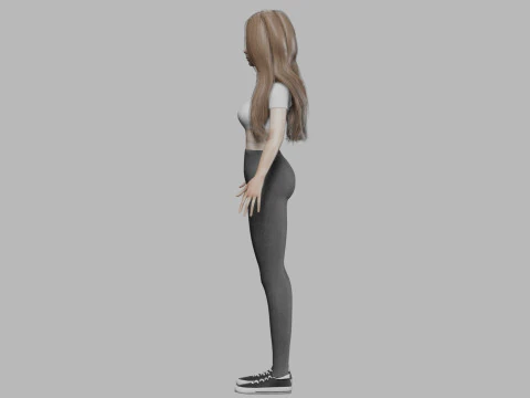 Basic teen woman V26464 3D Model