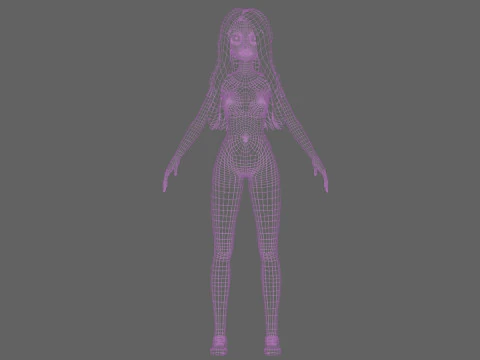 Basic teen woman V26464 3D Model