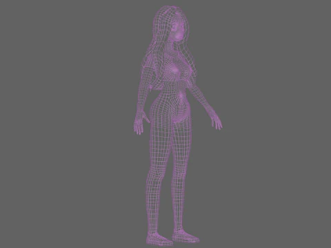 Basic teen woman V26464 3D Model