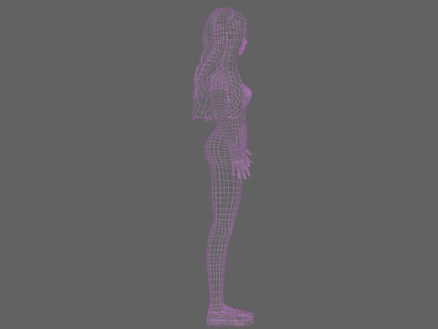 Basic teen woman V26464 3D Model
