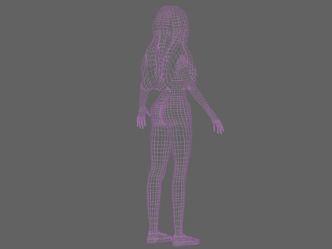 Basic teen woman V26464 3D Model