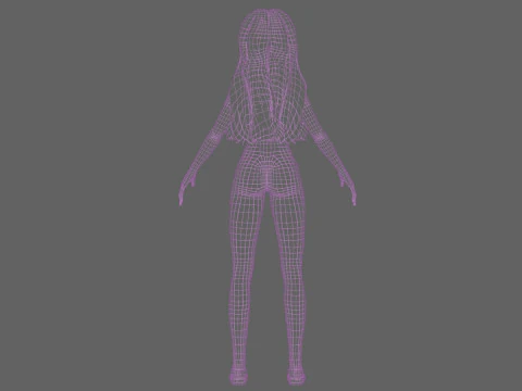 Basic teen woman V26464 3D Model