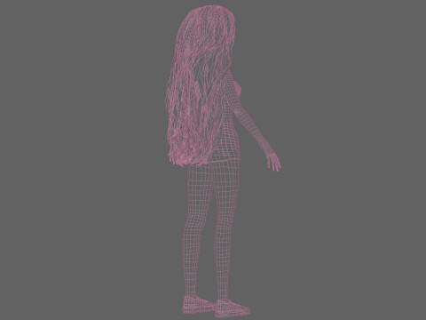 Beautiful cartoon woman V35328 3D Модель