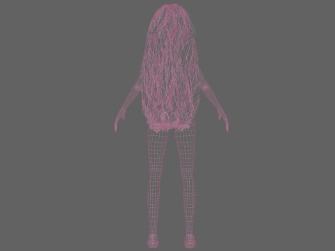Beautiful cartoon woman V35328 3D Модель