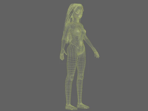 Beautiful teen woman V33682 3D Model