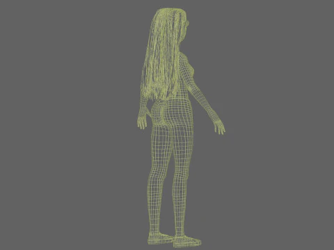 Beautiful teen woman V33682 3D Model