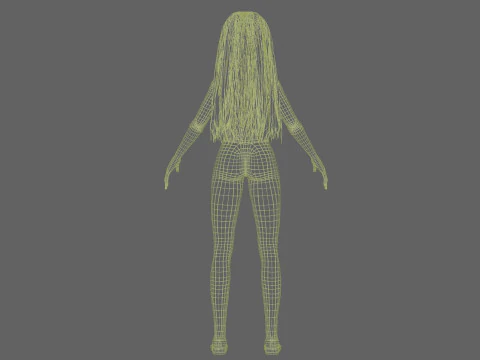 Beautiful teen woman V33682 3D Model