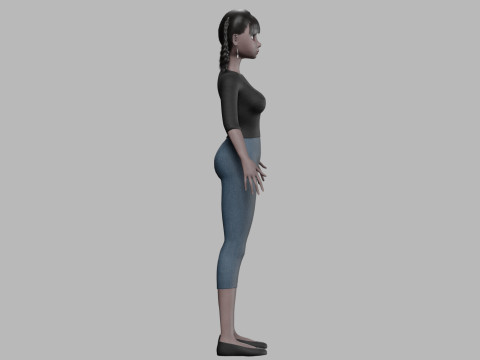 Black cartoon woman V27574 3D Model