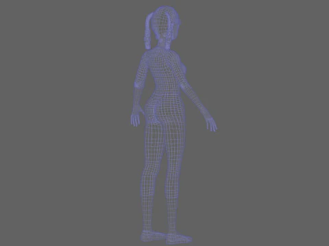 Black cartoon woman V27574 3D Model