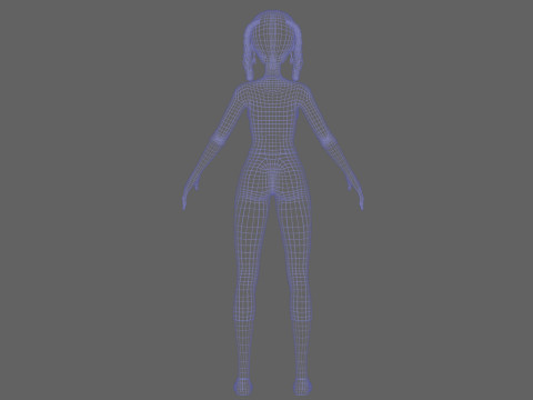 Black cartoon woman V27574 3D Model
