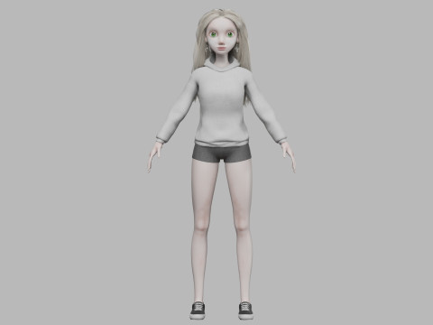Blond pretty woman V35422 Modelo 3D