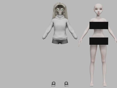 Blond pretty woman V35422 Modelo 3D