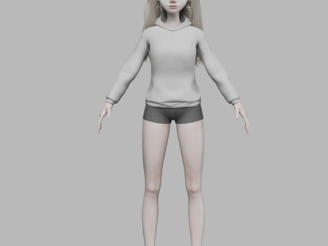 Blond pretty woman V35422 Modelo 3D