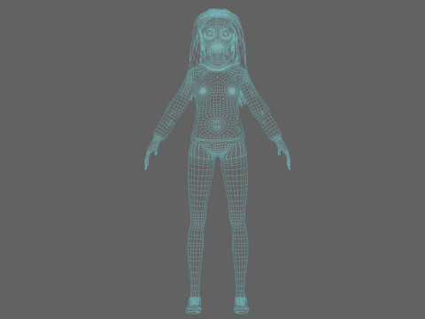 Blond pretty woman V35422 Modelo 3D