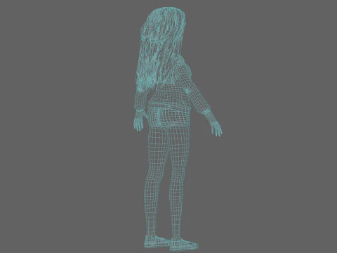 Blond pretty woman V35422 3D Model