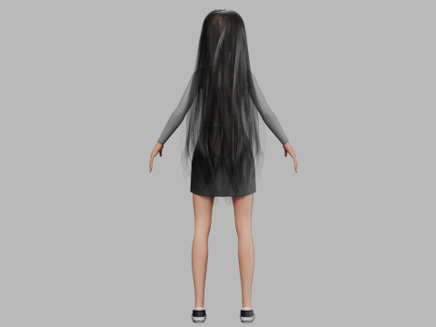 Cartoon basic woman V34415 Modelo 3D