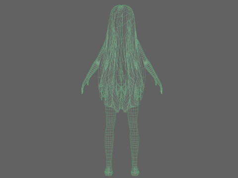 Cartoon basic woman V34415 Modelo 3D