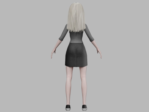 Cartoon blond woman V28375 3D Модель
