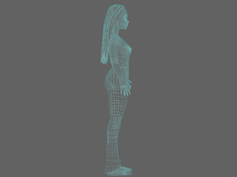 Cartoon cool woman V27853 Modèle 3D