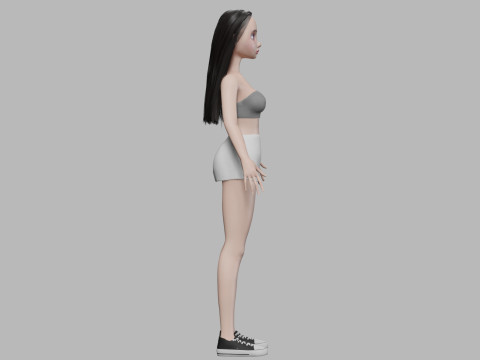 Cartoon lovely woman V27172 3D Модель