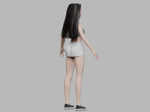 Cartoon lovely woman V27172 3D Модель
